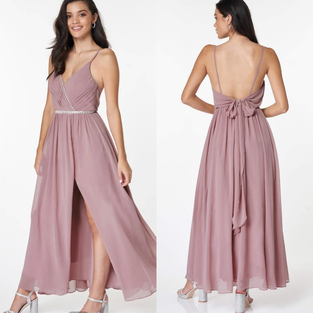 AZAZIE Avondale Rouge Pink Formal Bridesmaid Maxi dress